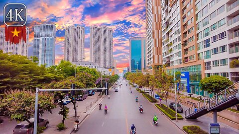 【4K】Relaxing Walks At Le Van Luong, HANOI 🍃 Vietnam Skyline Walk 2024 #1
