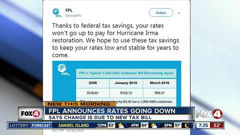 FPL announces rates are going down