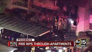 Apartment fire in Phoenix sends 3 to hospital
