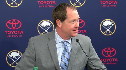 09/23 Housley meets with reporters after Sabres 3-1 loss to Maple Leafs
