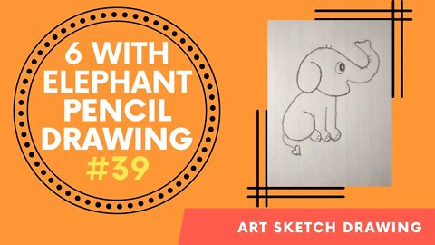 Elephant Drawing by Numbers ll Elephant Drawing with Number 6x6