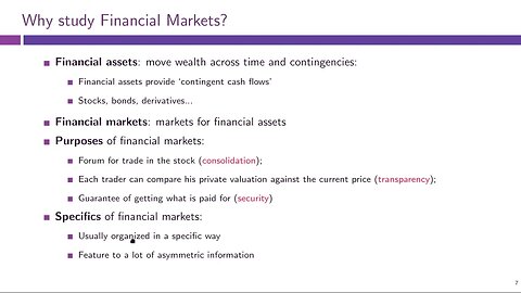 Concepts and Institutions Financial Markets Microstructure