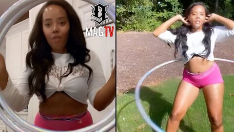 Angela Simmons Incorporates Hula Hoop Into Her Workout Routine! ⭕️