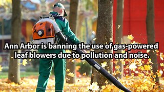 Ann Arbor is banning the use of gas-powered leaf blowers due to pollution and noise.