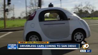 Driverless cars coming to San Diego