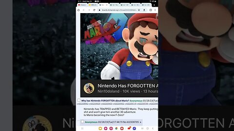 Nintendo fan angry because Nintendo has apparently abandoned mario