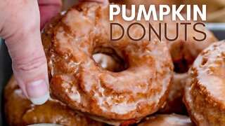 How To Make Pumpkin Donuts -- www.iambaker.net