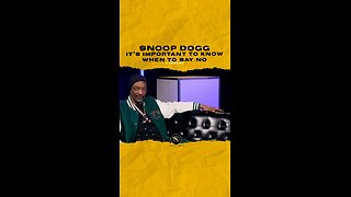 @snoopdogg It’s important to know when to say NO. #snoopdogg 🎥 @wonderymedia