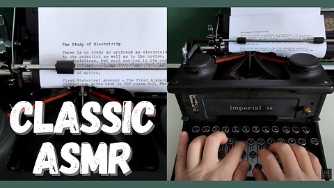 Vintage Typewriter ASMR: Classic Typing Sounds