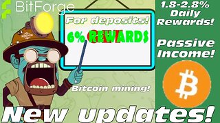 BITFORGE UPDATE (Earn Up To 2.8% DAILY From BTC Mining!!) USDC Rewards!! #bitforge #bitcoin #mining