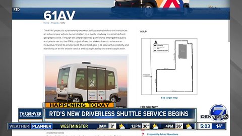 RTD's new driverless shuttle service begins