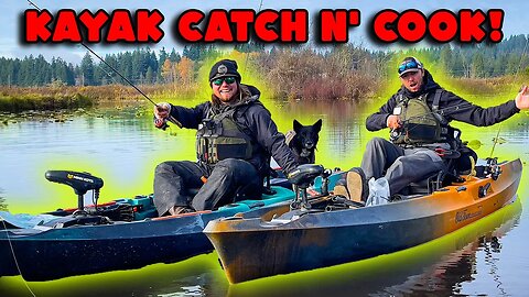 Kayak Fishing BOBBER DOWNS! Super TASTY Catch & COOK!!