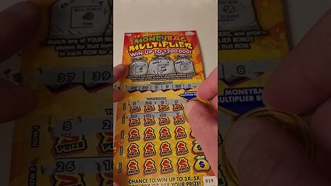 Winning Money Bag Lottery Ticket Bonus!