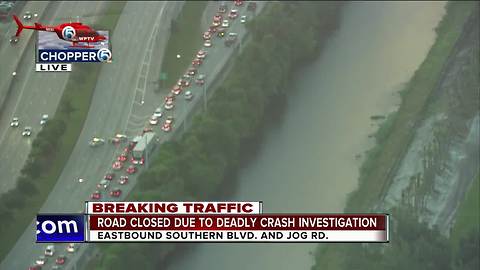 Chopper 5: Heavy delays on eastbound Southern Boulevard after fatal crash near Jog Road