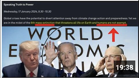 WEF release 2024 itinerary for DAVOS which includes plan to manifest a MASS EXTINCTION into reality!