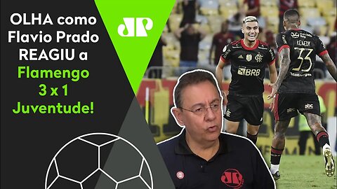 "NINGUÉM SEGURA O FLAMENGO!" OLHA as REAÇÕES de Flavio Prado ao 3 a 1 no Juventude!