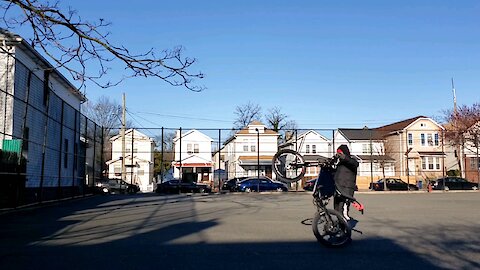 Ebike wheelie practice