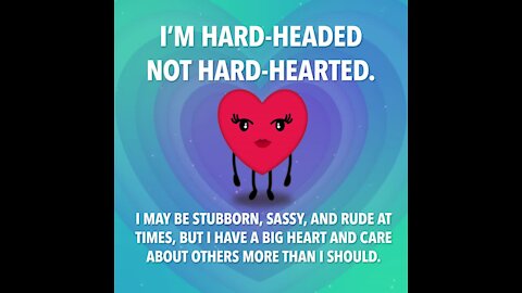 I am hard headed not hard hearted [GMG Originals]
