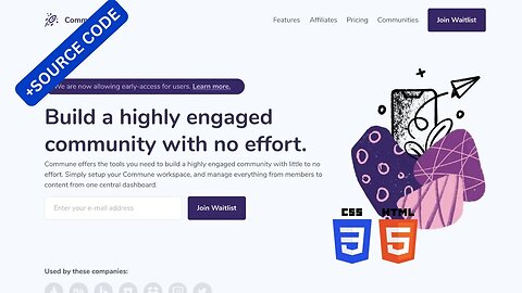 Commune Wailting list Website With HTML and CSS