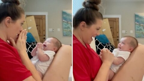 Baby's First Laugh Caught on Camera