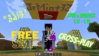 BEST New FREE to join public SMP 24/7 cross-play Minecraft server Java & Bedrock 1.17 to 1.19