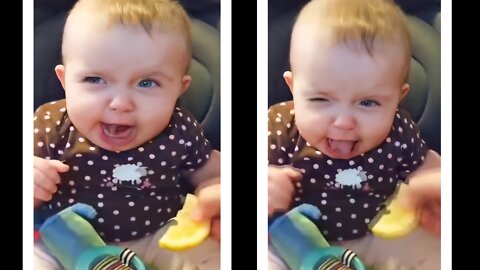 When Baby Taste Lemon For The First Time || Funny Reaction