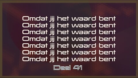 Omdat jij het Waard bent - deel 41 - Open Vizier