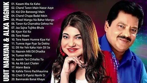 Udit Narayan & Alka Yagnik - best song Evergreen romantic songs 💝Awesome Duets - superhit jukebox