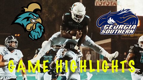 Coastal Carolina University vs Georgia Southern Game Highlights 2022 | CJ Beasley Myrtle Hurdle