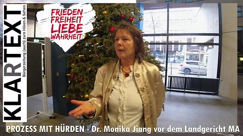 Öffentlicher Prozess mit ganz besonderen "Hürden": Frau Dr. MonikaJiang vor dem Landgericht Mannheim
