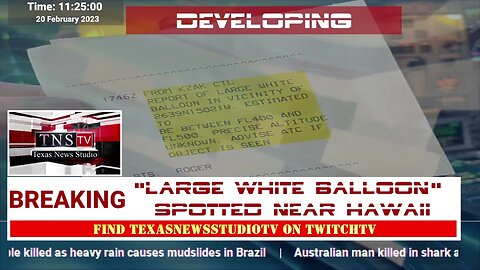 "Large White Balloon" Spotted Near Hawaii