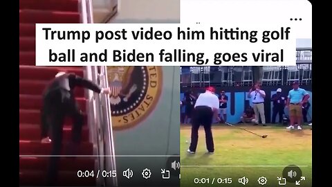 Trump golf ball knock Biden down video goes viral