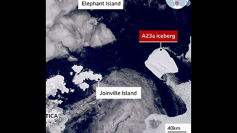 WORLD'S LARGEST ICEBERG BROKE AWAY FROM ANTARCTICA - FLOATING TO S AMERICA