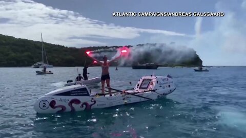 21-year-old sets new record for youngest female to row solo across Atlantic