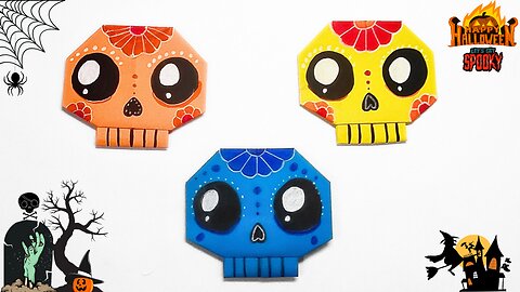DIY Paper Skull| Halloween Paper Skull| DIY HALLOWEEN Garland |Paper Skull