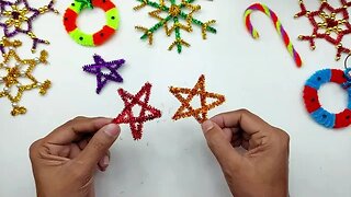 Pipe Cleaner Crafts | Chenille Wire Star Making Very Easy