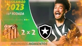Santos 2 x 2 Botafogo REAÇÃO ABSURDA DO FOGÃO Melhores Momentos Brasileirão 23 07 2023