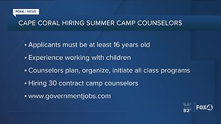 City of Cape Coral hiring camp counselors