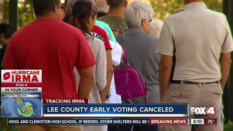 Hurricane Irma: Lee County early voting canceled