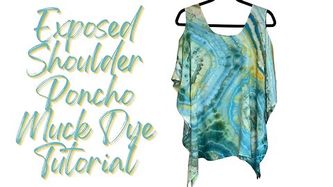 Tie-Dye Patterns: Gorgeous Geode Muck Dye Rayon Exposed Shoulder Poncho