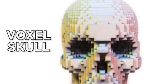 The Voxelized Skull // Full Color 3D Printed Illusion