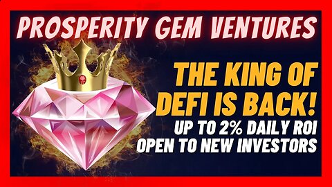 Prosperity Gem Venture Review 💎 OPEN For NEW INVESTORS 🔥 Up To 2Daily 📈 Withdraw Full Deposit 💥