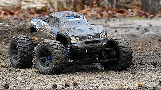 Traxxas X-maxx Mud Bash - Backyard Destroying First Run In Slow Motion