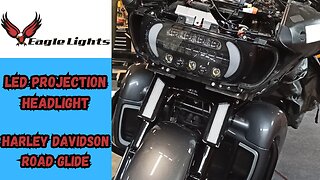 Eagle Lights LED Projection Headlight for Harley Davidson 2015 or Newer Road Glide