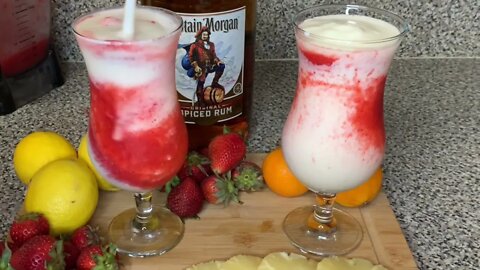 STRONG STRAWBERRY PIÑA COLADA RECIPE HOW TO MAKE PIÑA COLA FROZEN COCKTAILS 2