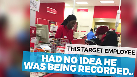 Target Cashier Had No Idea The Camera Was Recording Him