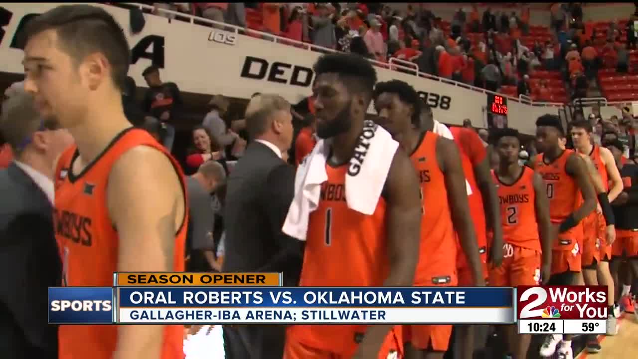 Oklahoma State Basketball holds off Oral Roberts in season-opener, 80-75