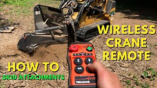 12v Wireless Crane Remote - How to Install - Skid Loader Attachment (Stump Grinder)