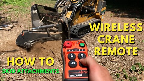 12v Wireless Crane Remote - How to Install - Skid Loader Attachment (Stump Grinder)