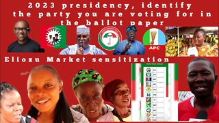 2023 presidency, identify the party you are voting for in the ballot paper. sensitization.